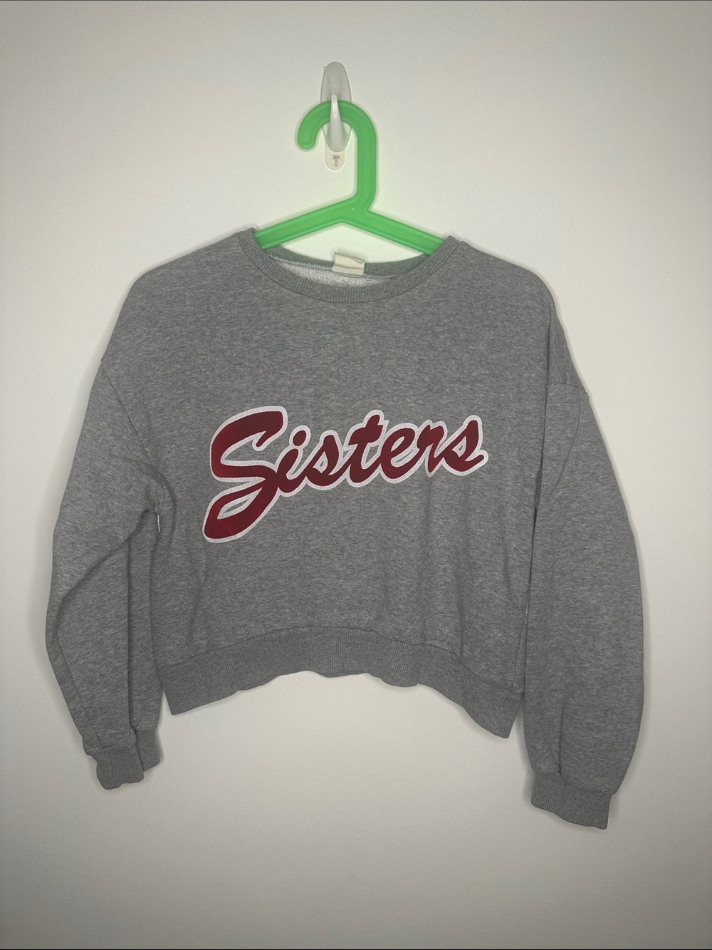 Zara Kids 'Sisters' Crewneck Sweatshirt with Red Script